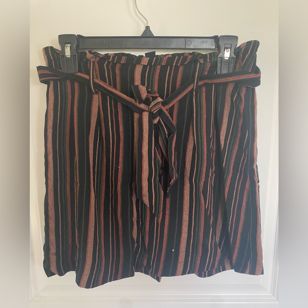 Striped tie skirt
